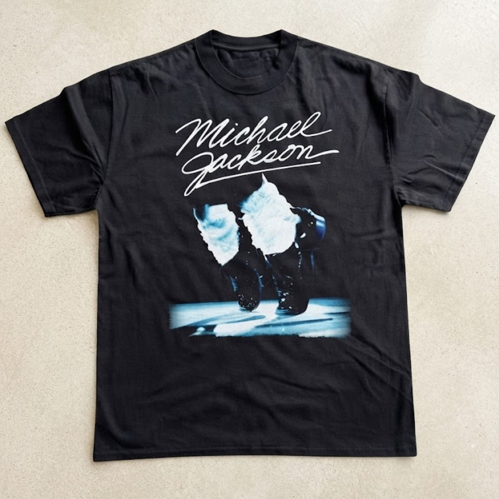 Michael Jackson Signature Shoes Dance Vintage Black T-Shirt